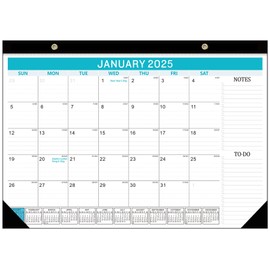 ZYHTtong 2025-2026 Desk Wall Calendar ，17"" x 12"" Large Monthly covers January 2025 to June 2026 the 18 monthsMonthly Calendar with Thick Paper for Planning and Organizing for Home or Office (BLUE)