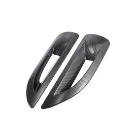 Partuto Pair Hood Side Air Vent Cover Bezels Trim Carbon Fiber Pattern for Jeep Wrangler JK JKU Unlimited Rubicon 2007-2017 Replacement