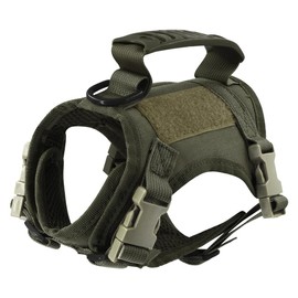 Arnés táctico para Gato, Correa para Caminar, a Prueba de Fugas, Chaleco Ajustable para Gatito con Parche para Servicio Militar, Entrenamiento para...