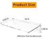 Jansburg 12 Inch L-Shaped Acrylic Floating Shelf Wall Mounted Shelves