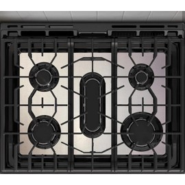 FireFly Home Stove Top Protector for Frigidaire Frigidaire Gallery Gas Range Stove, Custom Fit Ultra Thin Reusable Burner Splatter Spill Guard Protective Cover Liner in Silver - FCFG3083AS