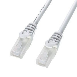 Sanwa Supply LA-Y5TS-15 Claw Resistant CAT5eLAN Cable, 32.1 ft (15 m), White
