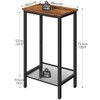HOOBRO Tall Side Table, Industrial End Telephone Table with Adjustable