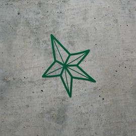 Decal Stickers of Star (Green) (Set of 2) Premium Waterproof Vinyl Decal Stickers for Laptop Phone Accessory Helmet Car Window Mug Tuber Cup Door Wall Decoration - NVCsticg29363GR