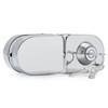 Ranbo Frameless Double-Sided Glass Door Lock, No-Drill, 304 Stainless Steel,