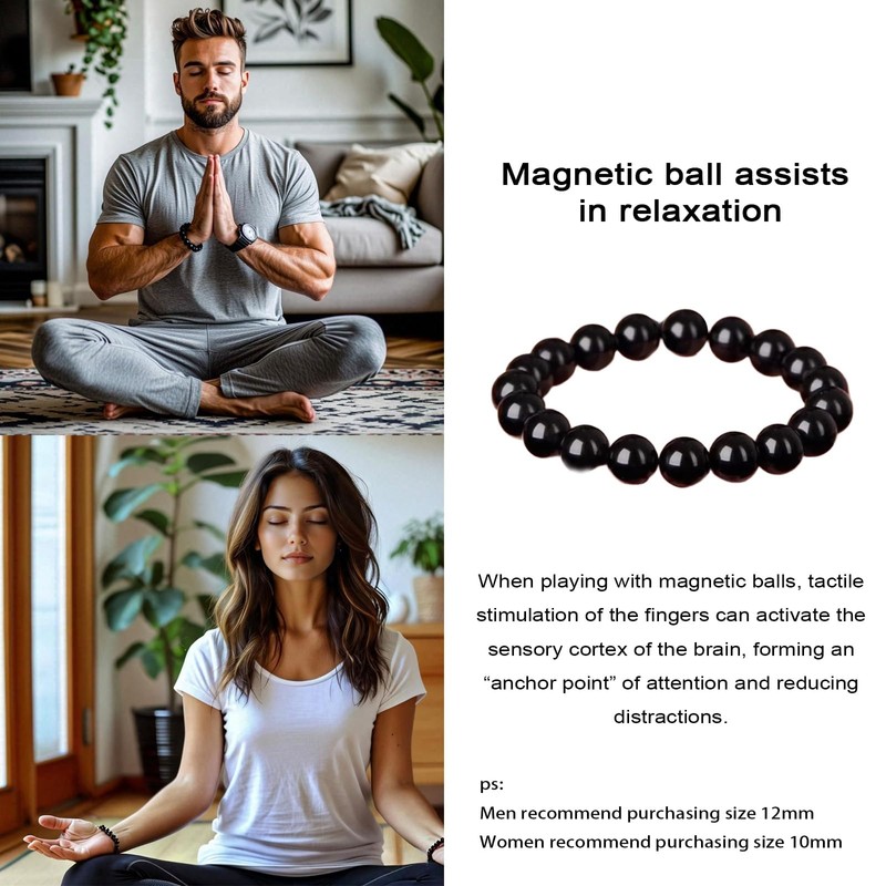 38 Magnetic Therapy Hematite beaded Bracelet For Women And Men
