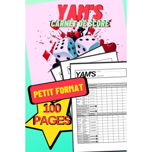 Yam's carnet de score: Petit Format A5, 100 feuilles de