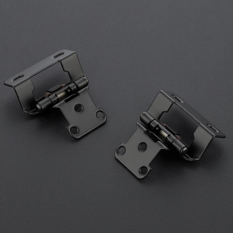 50 Pack 25 Pair Black Cabinet Hinges - 1/2 inch
