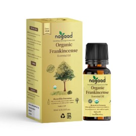 Nagaad Nagaad Organic Frankincense Essential Oil, Frereana Oil C 10ml (0.33oz) | 100% Pure Aromatherapy Oil for Diffuser, Skincare, for Face, Meditation & Relaxation | Made from Boswellia Frereana Resin