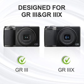 Rieibi GRIII/GRIIIx Case,Silicone Camera Case for GR III/GR IIIx with 2PCS Screen Protector，Lightweight Camera Cover for GR iiix GR iii GR3X GR3 Camera Case