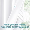 BGment White Kitchen Curtains 36 Inch Length - Short Window