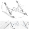 Hoppac Laptop Stand, Adjustable 7-Tier Laptop Stand, Folding Vented Aluminum