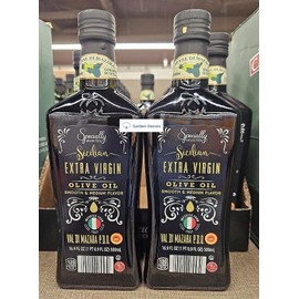 Generic Specially Selected Sicilian Extra Virgin Olive Oil Val Di Mazara PDO Smooth & Medium Flavor 16.9fl oz 500ml (Two Bottles)