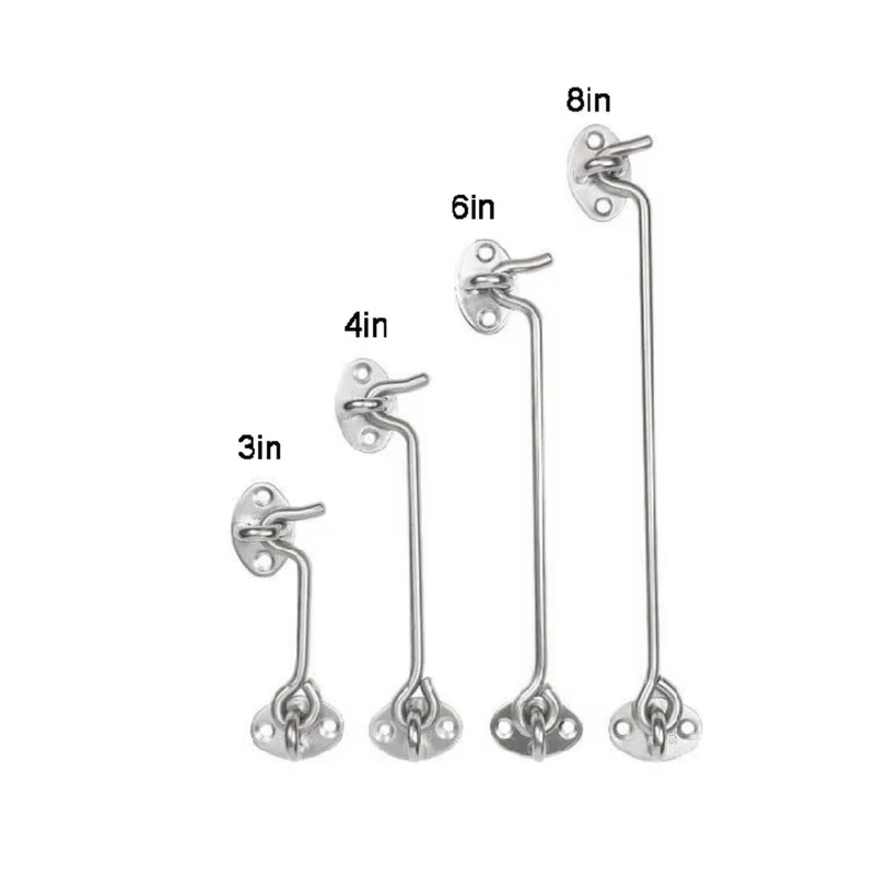 Domira Hook & Eye Latch - Heavy Duty Stainless Steel