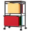 EasyPAG 2 Tier Rolling File Cart on Wheels Pull-Out Letter/Legal