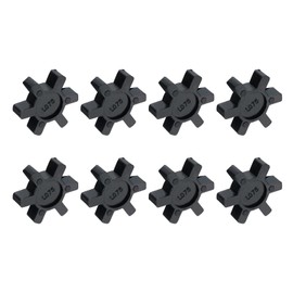 sourcing map 8pcs L75 Jaw Coupling Insert, Flexible Solid Type NBR Rubber Jaw Coupling Center Inserts for L Jaw Coupling L-Jaw Coupler Set, Black