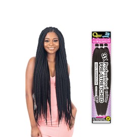 Milky Way Que Braids 3X Professional Pre-Stretched Braids 28" (1-pack, 4)