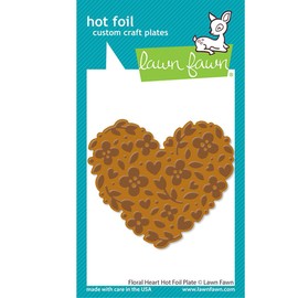Lawn Fawn LF3620 Floral Heart Hot Foil Plate Hot Foil Plate