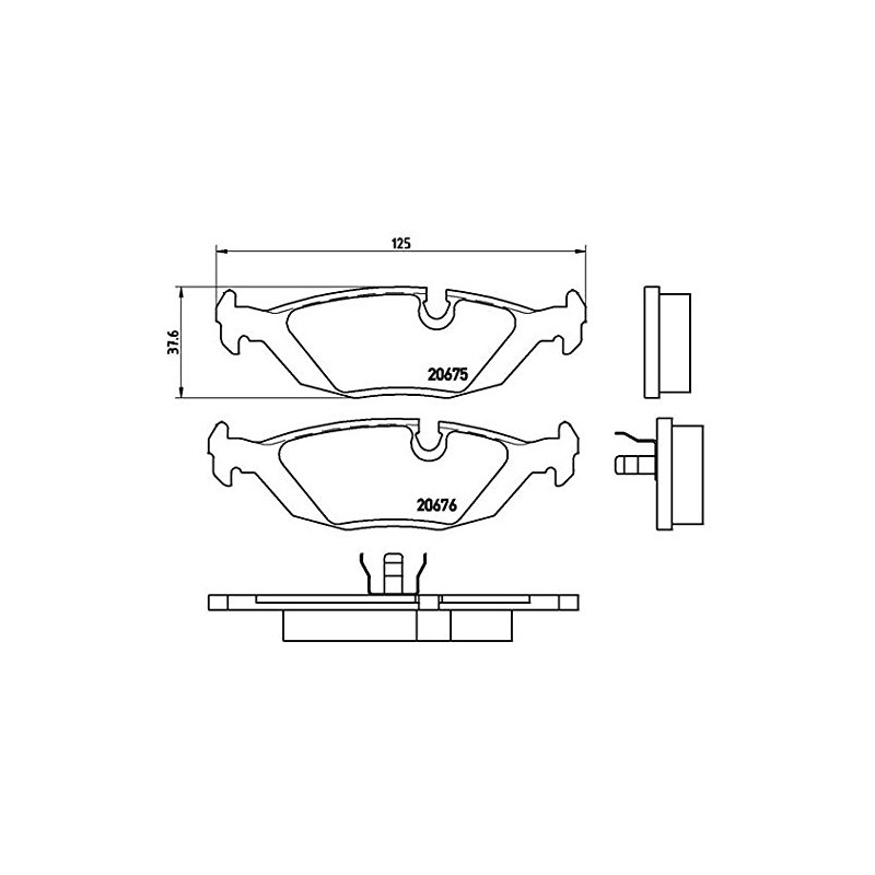 Brembo P 06 009 Brake Pad Set, Disc Brakes (4