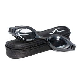 Adoretex Near sighted Swim Goggles, Leakproof Anti Fog Shortsighted Swimming Goggles for Adult with Case Set - Black - Smoke Lens -3.0