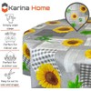 Karina Home Grey and Yellow Sunflower Wipe Clean Tablecloth Vinyl