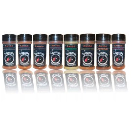 Amigo Chili Pepper Powder Gift Set Habanero Chipotle Jalapeño Ancho Hot Spice 8 Pack