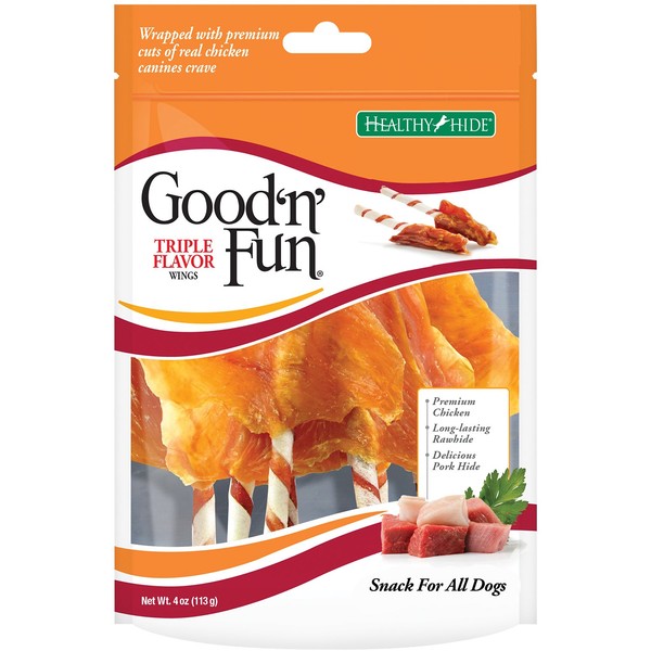 Good 'N' Fun Triple Flavor Wings, Made with Real Meat,