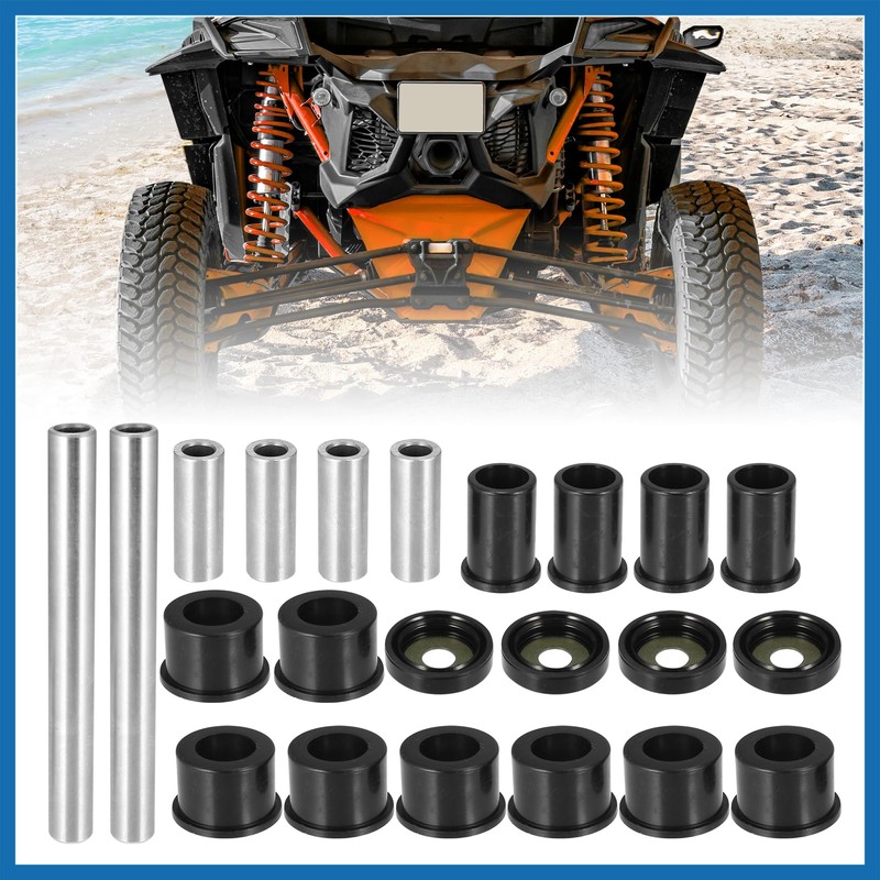 A ABSOPRO Front Upper and Lower Control Arm Bushings Kit