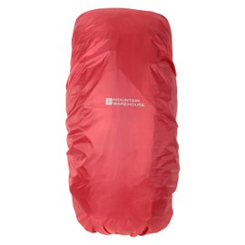 Mountain Warehouse Rucksack Rain Cover Medium 35-55L Backpack Protection, Shower Proof Bag Cover, Packed in a Bag, Ripstop Fabric - For travelling, Walking Orange Mix