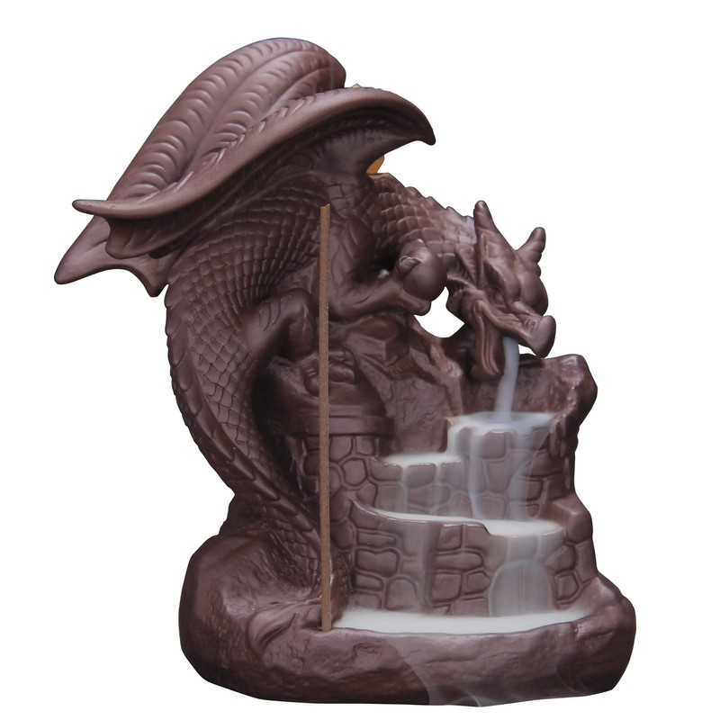 Kuqi ceramic creative home interior decoration dragon big dinosaur castle