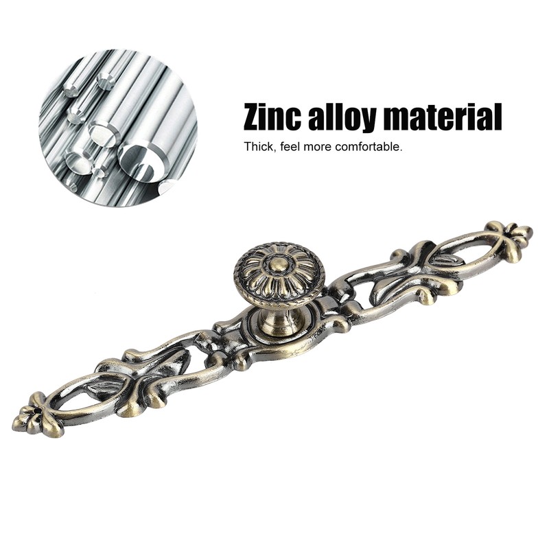 4 Sets Bronze Round Handles Cabinet Single Hole Pulls Furniture