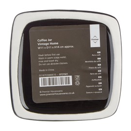 Premier Housewares Vintage Home Coffee Canister - Black
