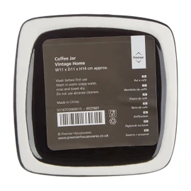 Premier Housewares Vintage Home Coffee Canister - Black