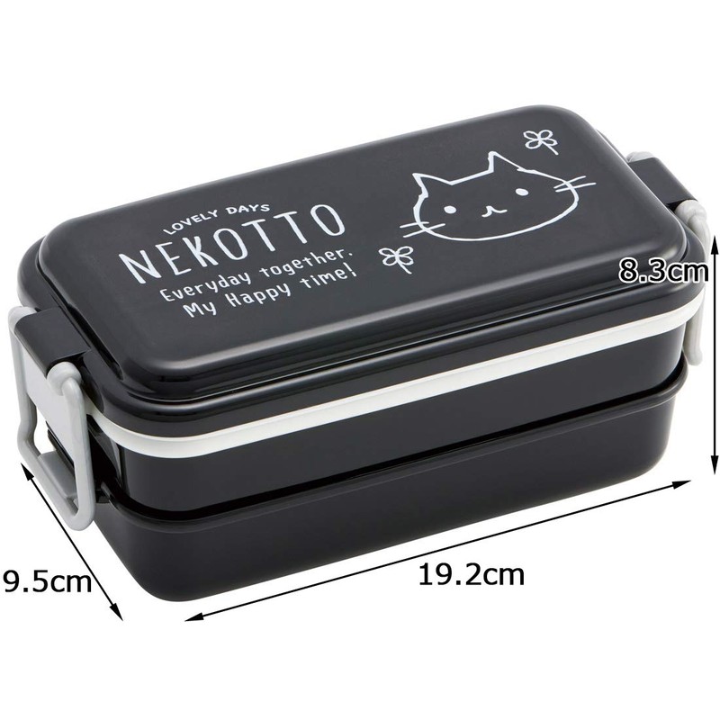 Skater (Skater) Enamel-Style Lunch Box, 2-Tier, Nekotto, 660ml, PENW7-A