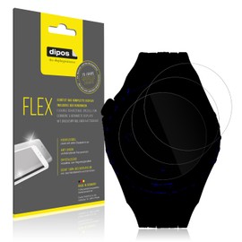 dipos FLEX 2x Protective Film Clear Suitable for Swatch Scubaqua SSCU09, 100% Display Cover, Anti-Shock, Fingerprint Compatible, Case-Friendly, Full Cover Screen Protector Film