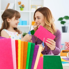 10 Pieces of Felt Fabric, 20 x 30 cm Blanket Sheets Fabrics, Colorful Felt Squares Crafts, DIY Craft Project, Sewing