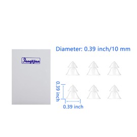 Banglijian 6-Pack Double Layer Ear Domes – 0.39" Diameter, Compatible with BTE Amplifier 2B Thin Tubes (Medium)