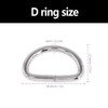 30 Pieces D Ring, Metal D-Ring Buckles, Metal Half Round