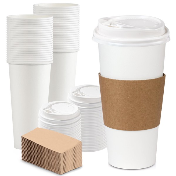 Fit Meal Prep 100 Pack 24 oz Disposable Coffee Cups
