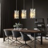 Modern 4\" Crystal Pendant Light 3-Pack Adjustable Hanging Ceiling Lamp