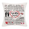Hardeson 45th Wedding Anniversary Cushion Covers for Her Him, 45