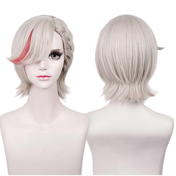LABEAUTÉ Max Beauty Cosplay Silver Red Wig for Women Man