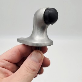 Glynn Johnson Door Stop & Bumper Satin Aluminum Finish No FB 18 USA Made NOS