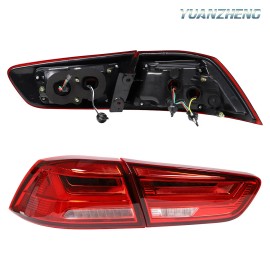Vland LED Tail Lights For 2008-2017 Mitsubishi Lancer EVO X Rear Brake Brighter Lamps