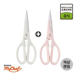 Dorco My Chef Pastel Basic Scissors 100S [1+1] (Color Random) / 도루코 마이셰프 파스텔 베이직가위100S [1+1] (색상랜덤)