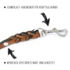 Braided Dog Lead in smooth cow leather in brown and