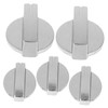 LABRIMP 5pcs Gas Stove Switch Knobs Replacement Stainless Steel Control