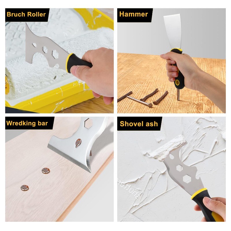 Scraper Tool, 13-in-1 Stainless Steel Painters Tool, Professional Multi Paint