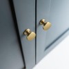 Yanxia Set of 12 Sleek Champagne Bronze Cabinet Knobs with
