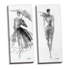 Gango Home Décor Trendy Runway Fashion Model Sketch Panel Sets